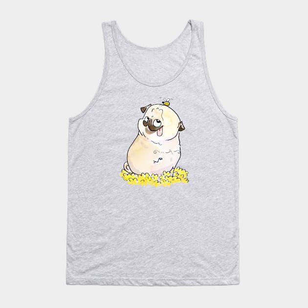 Dandy Pug Tank Top by Inkpug